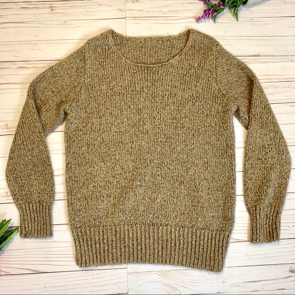 Oversized chunky knit sweater with gold shimmer - Picture 1 of 7